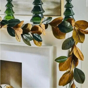 NWT STUDIO MCGEE 6Ft Faux‎ Magnolia Leaf Garland